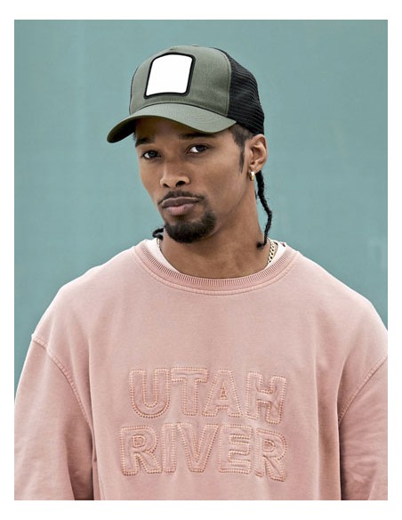 BEE-B636-Appliqué Patch 5 Panel Trucker 2